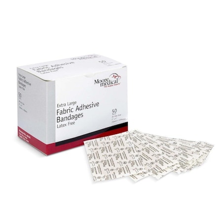 Oasis Bandage Adhesive, Large, 2 in. x 3-4 in., 50PK BA-LARGE